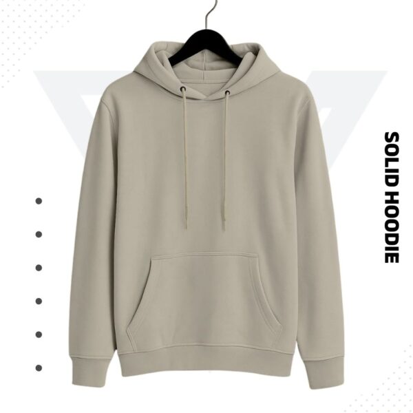 Premium Solid Hoodie-Ash - Image 2