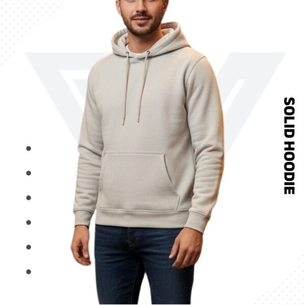Premium Solid Hoodie-Ash - Image 1