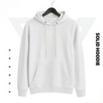 Premium Solid Hoodie - White - Image 2