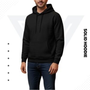 Premium Solid Hoodie - Black