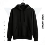Premium Solid Hoodie - Black - Image 2