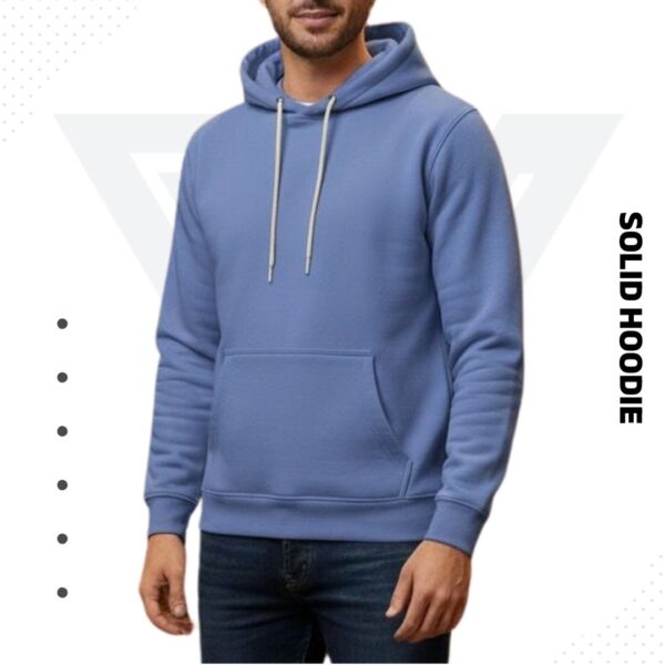 Premium Solid Hoodie - Sky Blu - Image 1