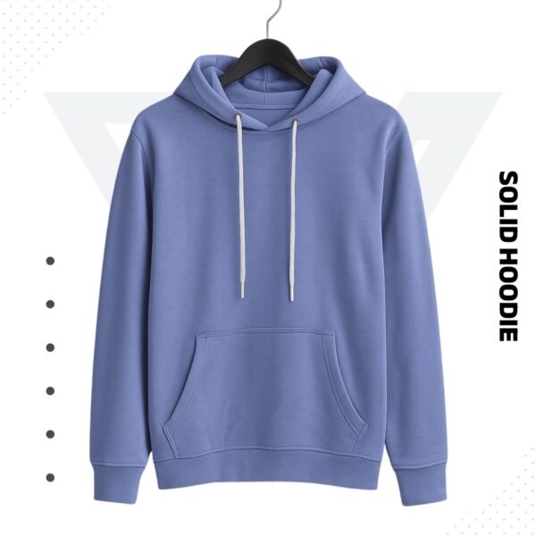Premium Solid Hoodie - Sky Blu - Image 2